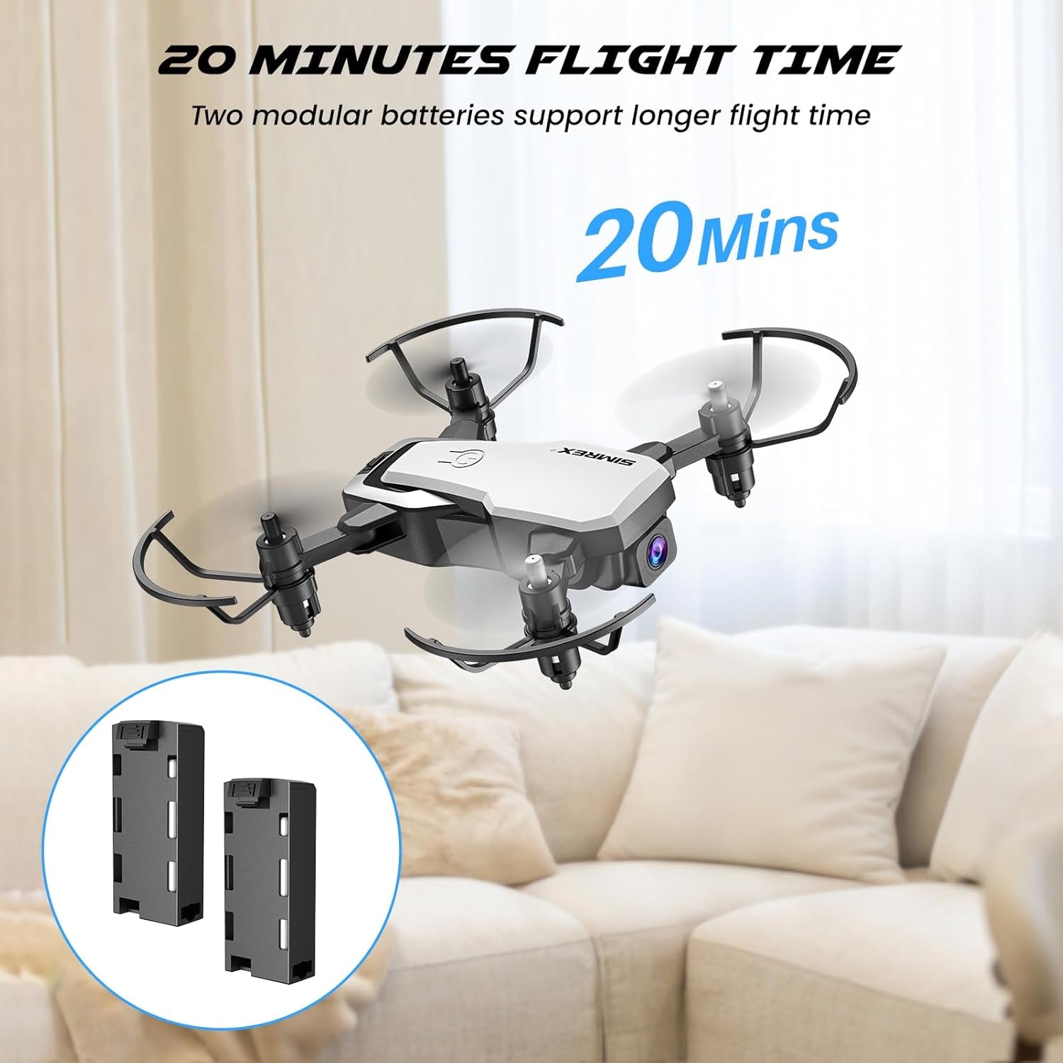 X300C Mini Drone with Camera 720P HD FPV, RC Quadcopter Foldable Drone, Drone with Altitude Hold, 3D Flip, Headless Mode, Gravity Control and 2 Batteries, Gifts for Kids, Adults, Beginner