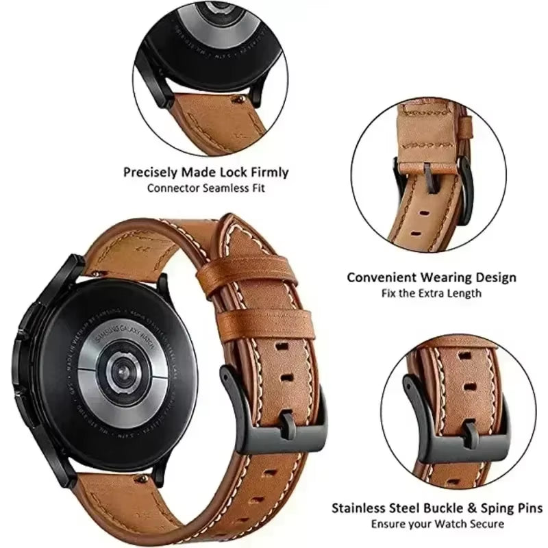 Leather Strap Watchband for Huawei Watch GT 5 46Mm Smart Wriststrap Quick Releas Bracelet for Huawei GT5 46Mm Accessories