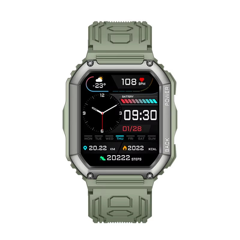 New KR06 Smartwatch, Bluetooth Calling, Music Playback, Heart Rate, Blood Pressure, Outdoor Sports, IP67 Waterproof