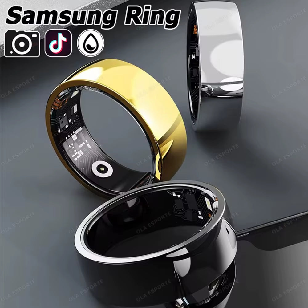 New Military Grade Titanium Steel Shell Smart Ring Women Remote Control Photo Health Monitor 5ATM Waterproof Men Smartring 2024