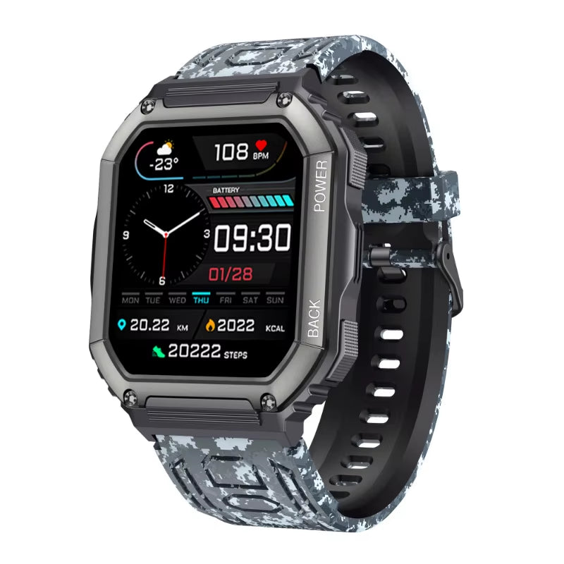 New KR06 Smartwatch, Bluetooth Calling, Music Playback, Heart Rate, Blood Pressure, Outdoor Sports, IP67 Waterproof