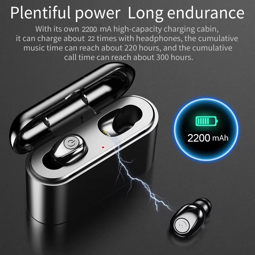 X8 TWS Wireless Bluetooth Earphones Earbuds 5D Stereo Mini Invisible TWS in Ear Waterproof Handfrees Headset with Charging Box