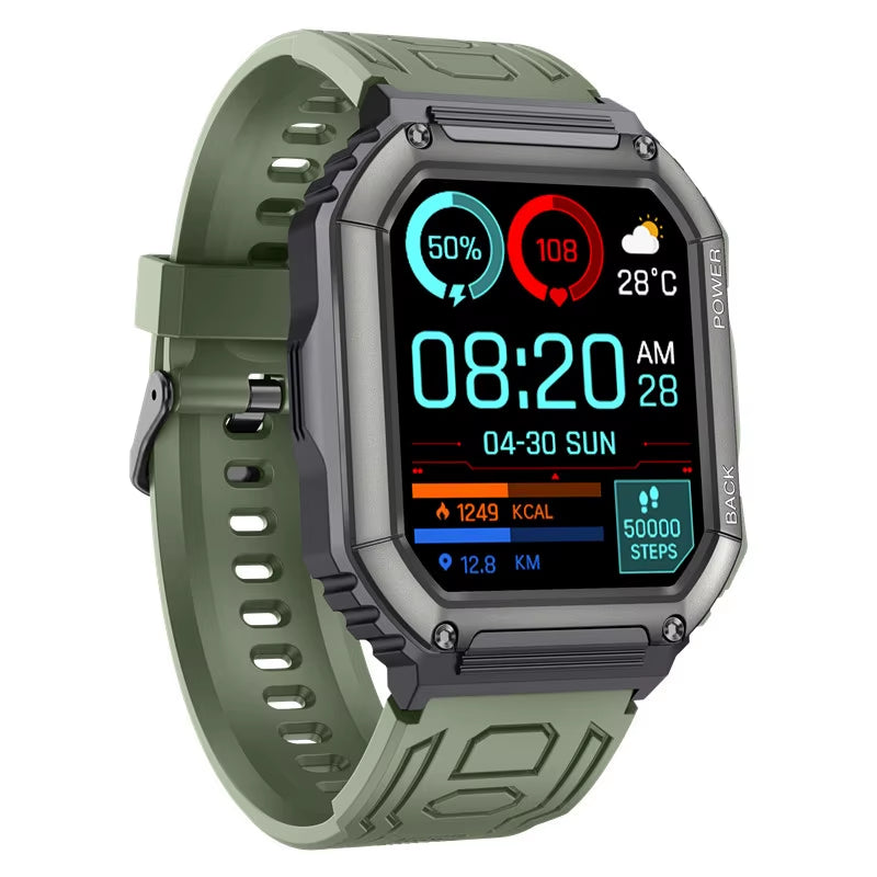 New KR06 Smartwatch, Bluetooth Calling, Music Playback, Heart Rate, Blood Pressure, Outdoor Sports, IP67 Waterproof