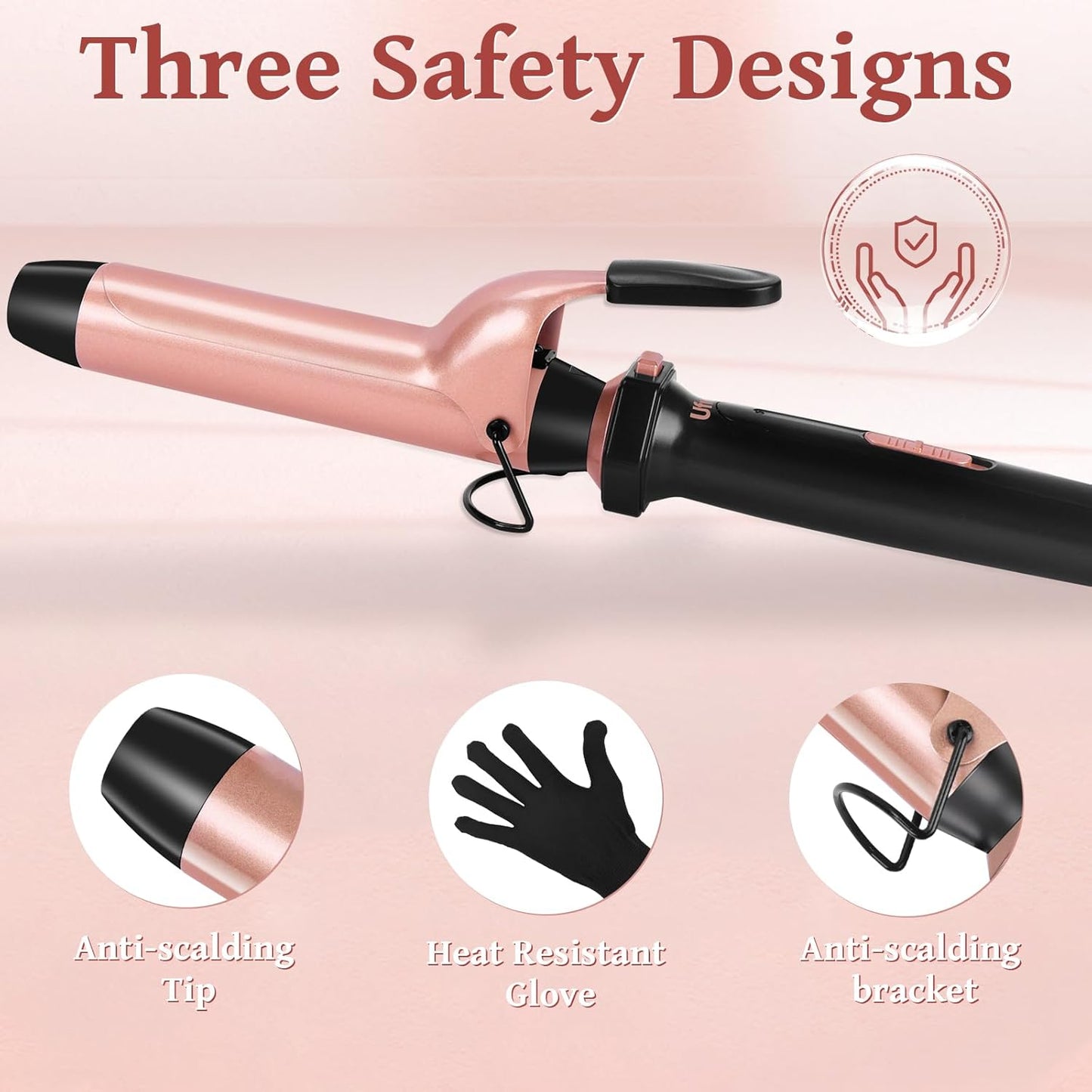 5 in 1 Curling Iron with Interchangeable Ceramic Barrels (0.35"-1.25"), Curling Wand Set with Flat Iron Hair Straightener, Instant Heat Up, Dual Voltage Hair Curler, Gifts for Women