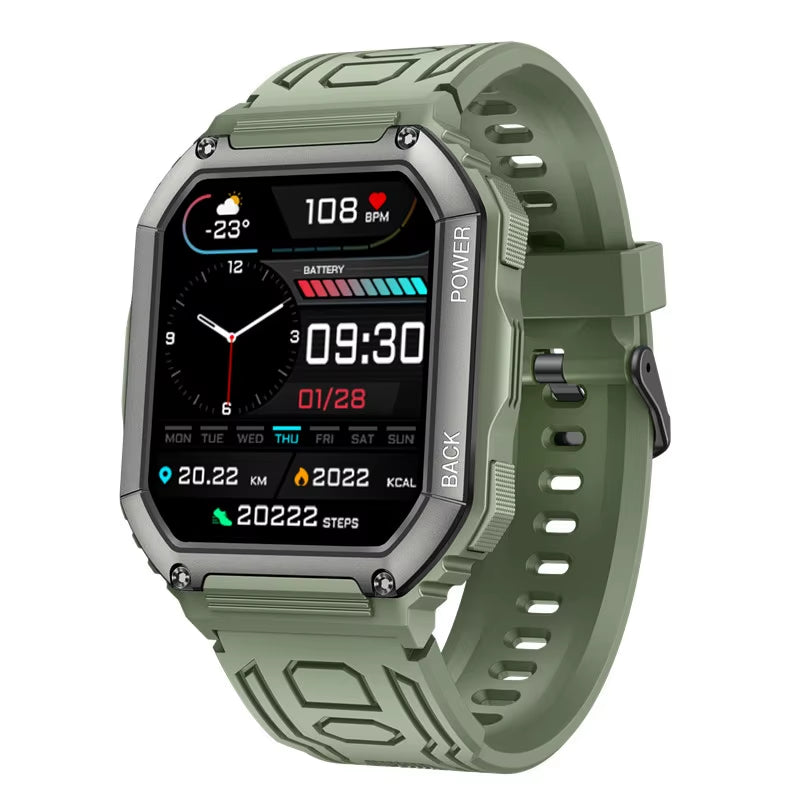 New KR06 Smartwatch, Bluetooth Calling, Music Playback, Heart Rate, Blood Pressure, Outdoor Sports, IP67 Waterproof