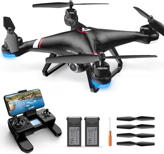 GPS Drone with 1080P HD Camera for Adults and Kids, 5G Transmission FPV Drone,  RC Quadcopter with 2 Batteries, Auto Return, Follow Me, Altitude Hold, Easy for Beginners