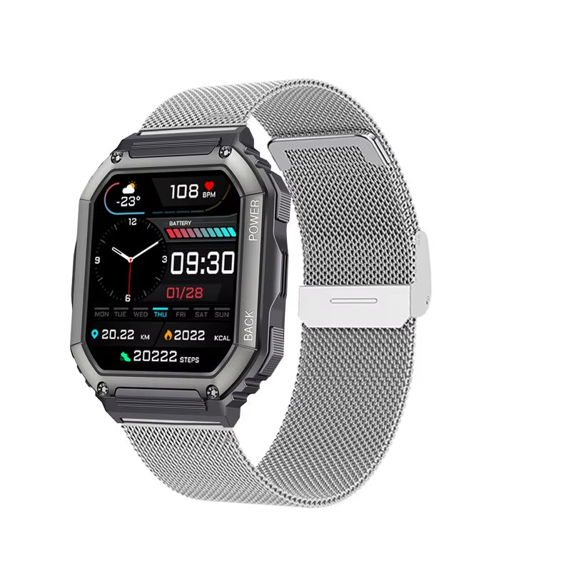 New KR06 Smartwatch, Bluetooth Calling, Music Playback, Heart Rate, Blood Pressure, Outdoor Sports, IP67 Waterproof