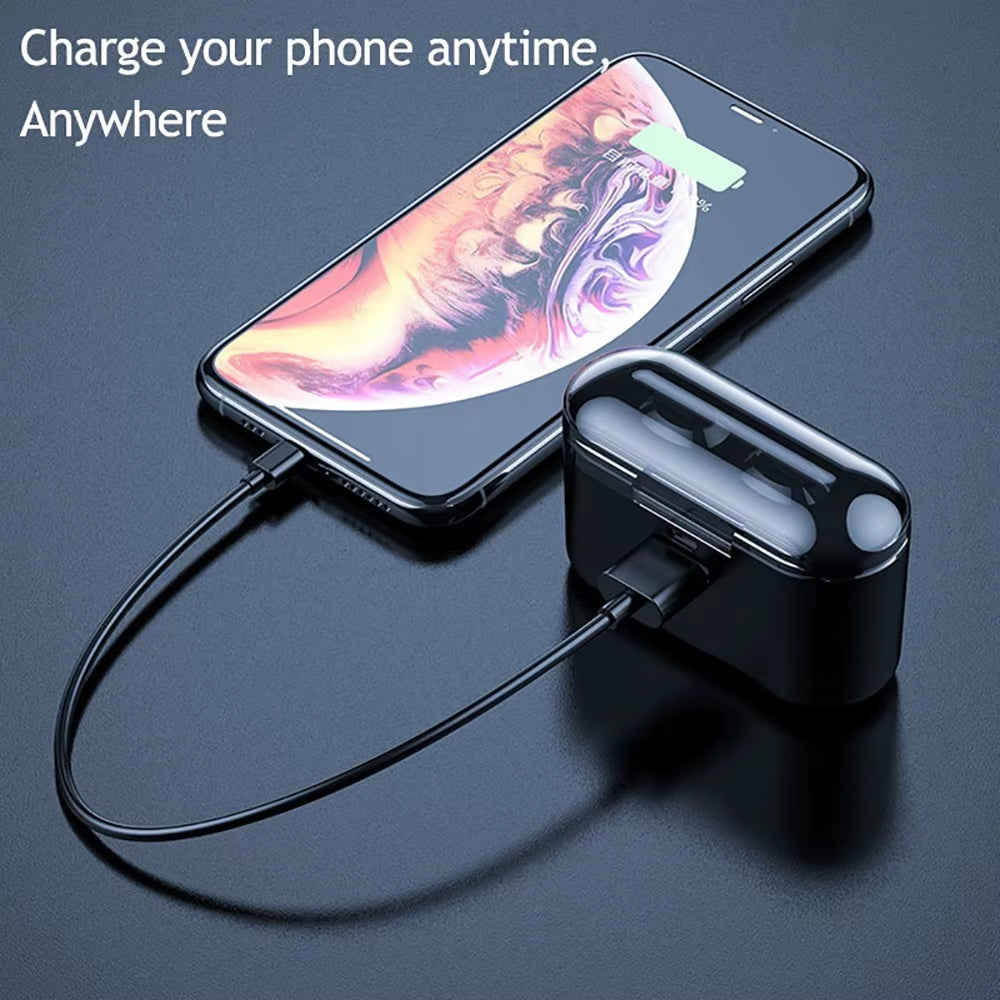 In-Ear Bluetooth 5.0 TWS Earphones Mini Wireless Earbud Stereo Earphones 2200Mah Charging Box Waterproof Earbuds for IOS Android