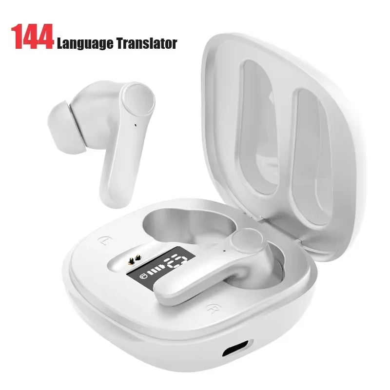 Portable Translate Earbuds 144 Languages Real Time AI Voice Translator 98% Accuracy Support Online Offline 4 Translation Mode