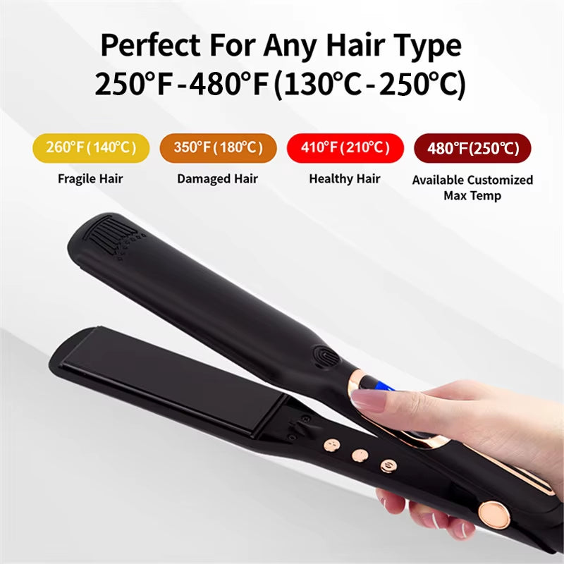 Hair Straightener Brush Hot Comb Flat Irons Dual Voltage Hair Styling Tools