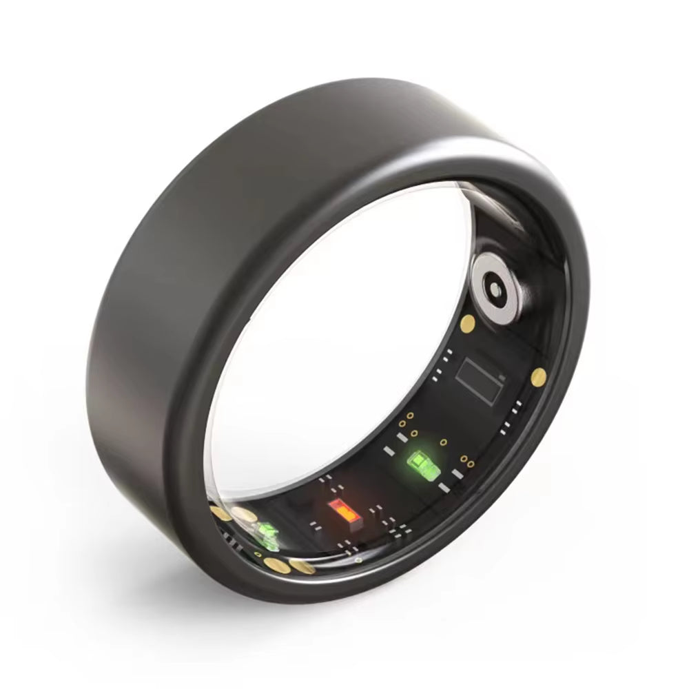 2024 New Smart Ring Military Grade Titanium Steel Shell Health Monitoring IP68 & 3ATM Waterproof Multi-Sport Modes