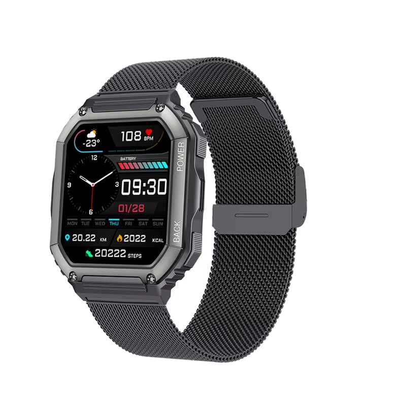 New KR06 Smartwatch, Bluetooth Calling, Music Playback, Heart Rate, Blood Pressure, Outdoor Sports, IP67 Waterproof