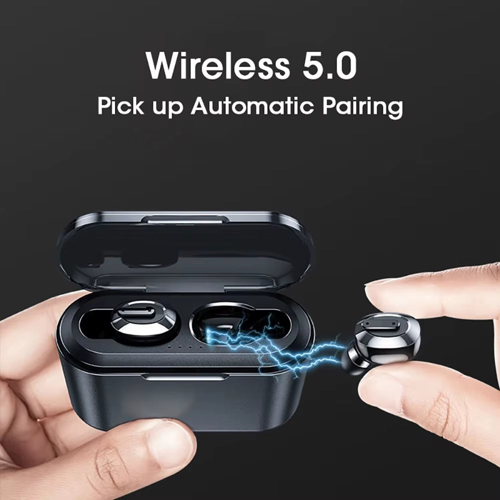 In-Ear Bluetooth 5.0 TWS Earphones Mini Wireless Earbud Stereo Earphones 2200Mah Charging Box Waterproof Earbuds for IOS Android