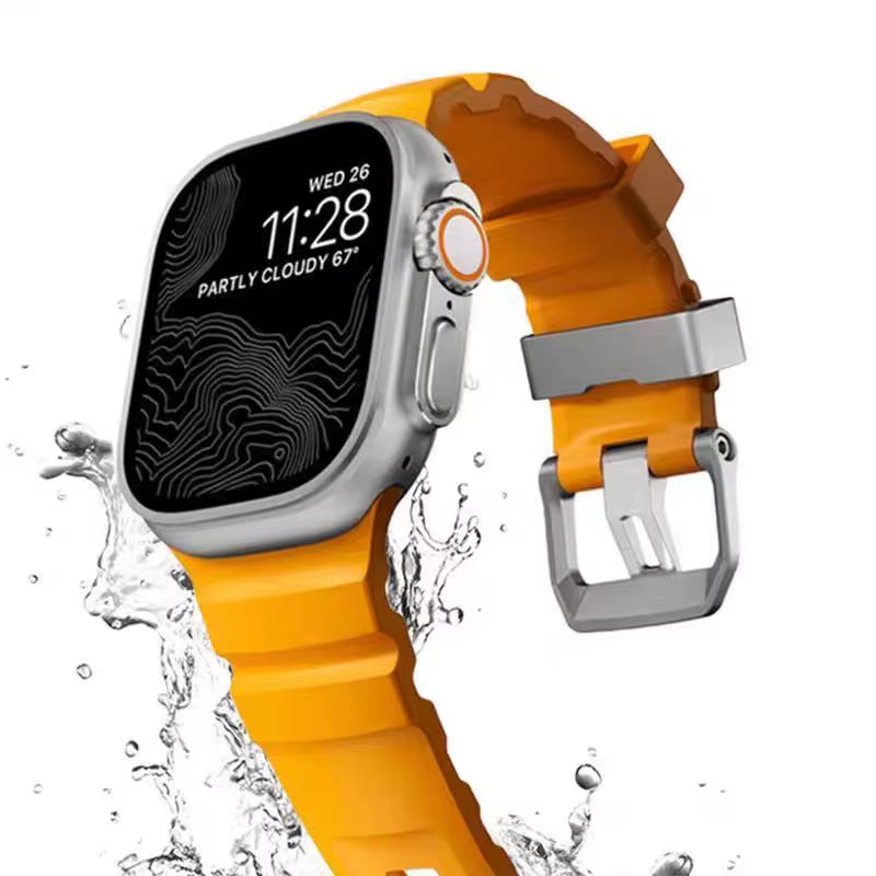 Trail Silicone Strap for  Watch Band 49Mm 46Mm 45Mm 44Mm Stainless Steel Buckle Bracelet Iwatch Series Ultra 2/10 9 8 7 SE